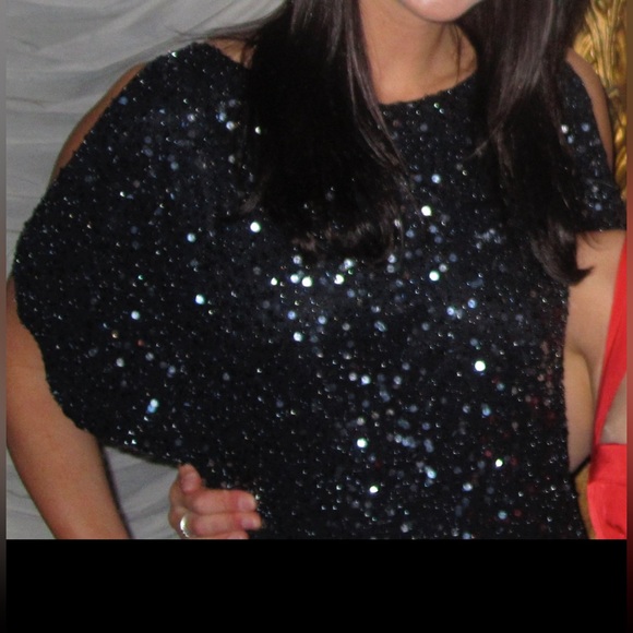Aidan Mattox Sequin Cold Shoulder Dress Size 2 - Picture 6 of 8